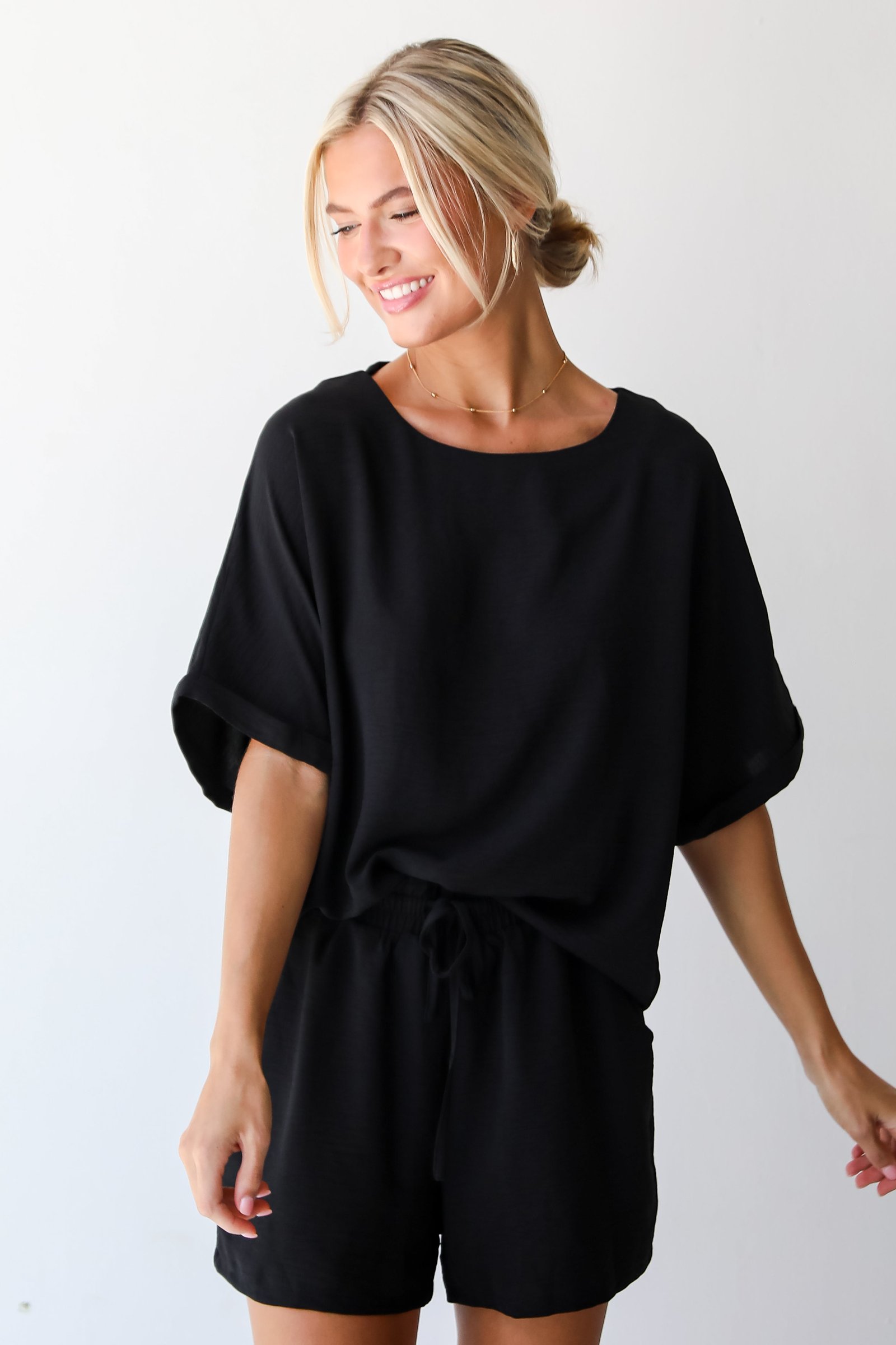 Unforgettable Beauty Black Blouse - DU DEAL