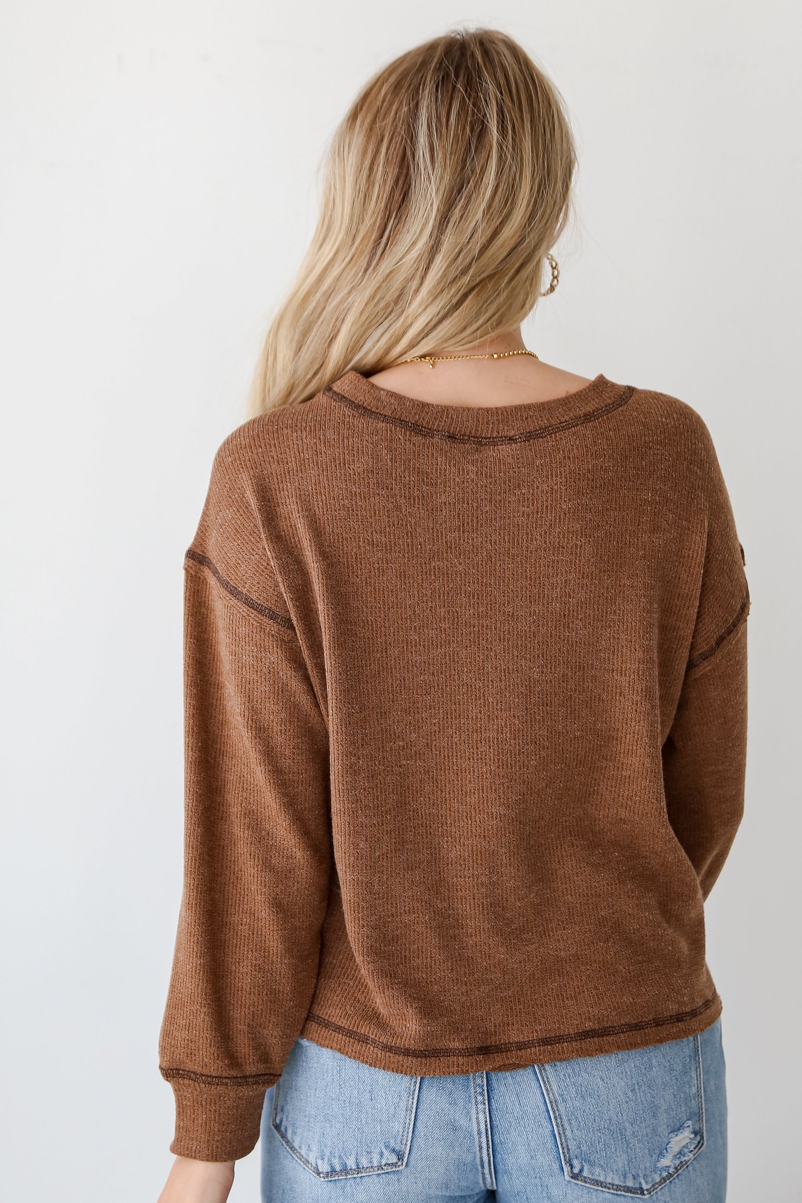 Everyday Brilliance Brown Lightweight Knit Top