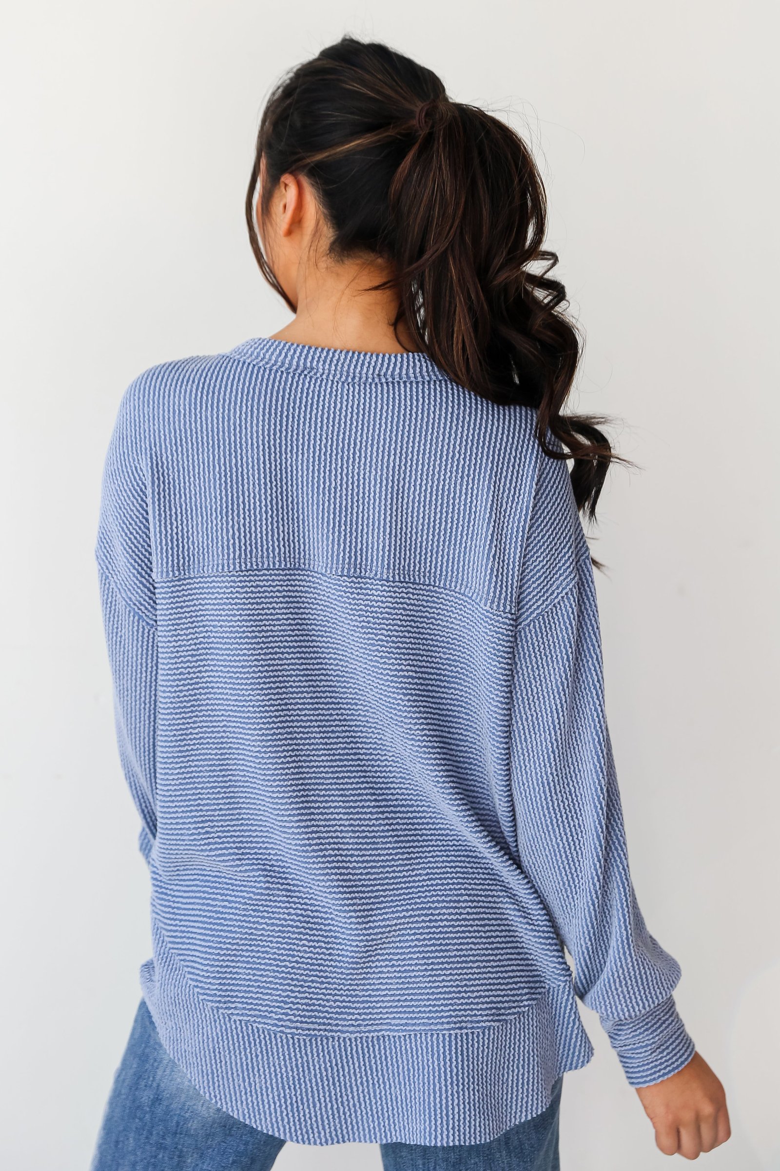 Easily Loved Corded Henley Top