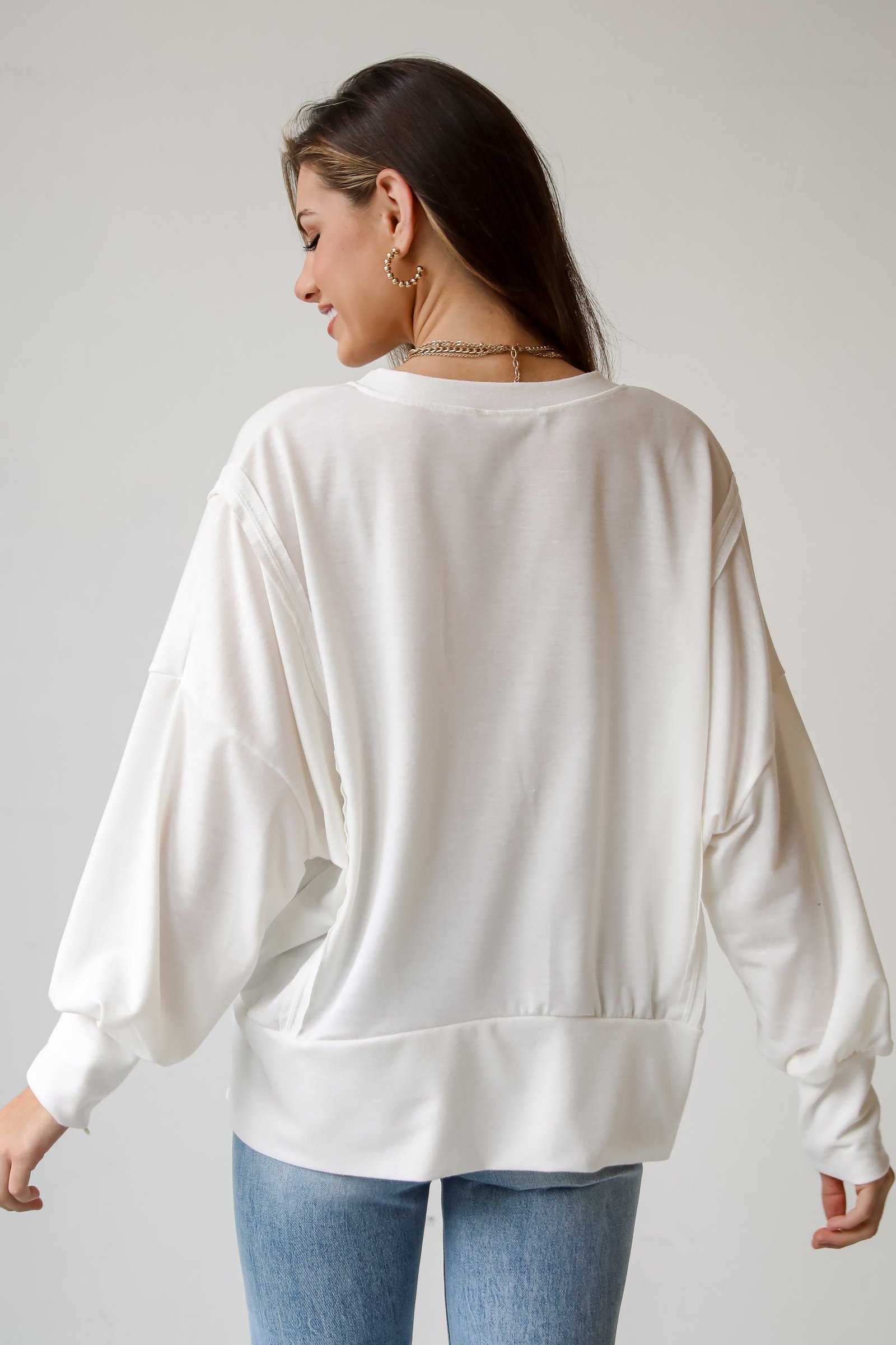 Comfy Fascination Ivory Oversized Pullover